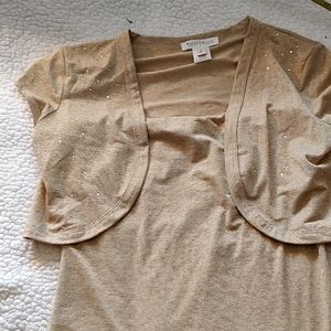 2 Pc strapless top with shrug